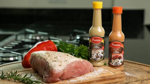 Molho de alho e molho de alho com pimenta - Temperos Prático
